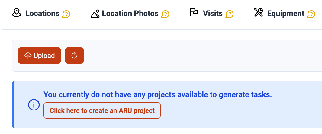 Create a New Project interface