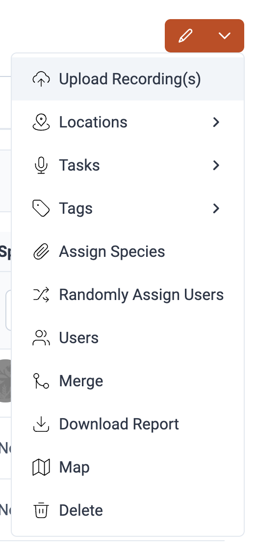 Project Context Menu